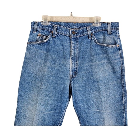 Vtg 80s Levis 509 Blue Jeans Men 38x32 Orange Tab Wide Straigh 05/87 USA (35x31) - Picture 5 of 12